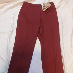 Burberry Red Plaid Cropped Trousers Size 6